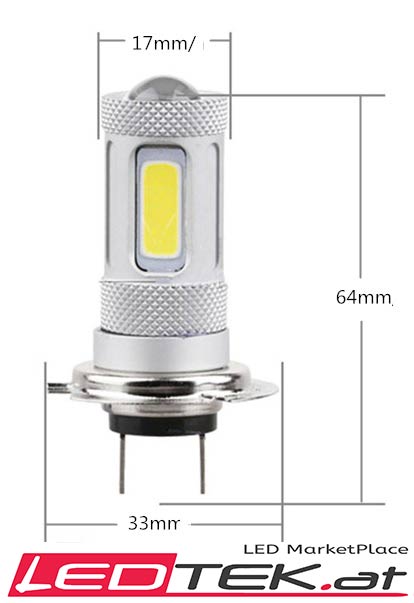 2 Stück H7 LED-Scheinwerferlampen-Set, Auto-Nebelscheinwerfer
