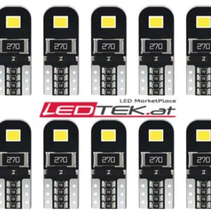 10 x T10/W5W 2835 SMD LED Lampe KaltWeiss mit CanBus