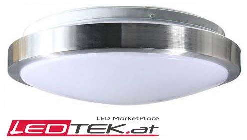 Deckenlampe ZENO 15W LED Warmweiss Silber Rand – LeDTek.at-LED Leuchten  MarketPlace