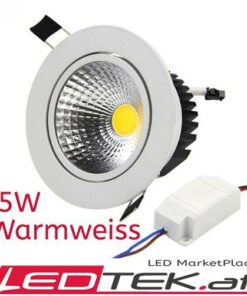 5W LED Einbauleuchte Warmweiss Aluminium
