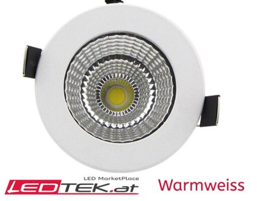 9W LED Einbauleuchte IP44 Warmweiss Aluminium