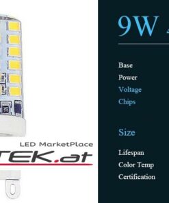 G9 9W LED Lampe Weiss