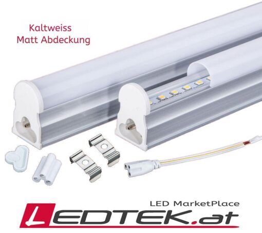 LED Röhre T5 600mm 10W Kaltweiss Matt Abdeckung