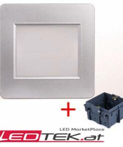 Treppen LED Modell B mit EinbauBox Silber Warmweiss